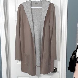 Blush Hooded Open Sweater